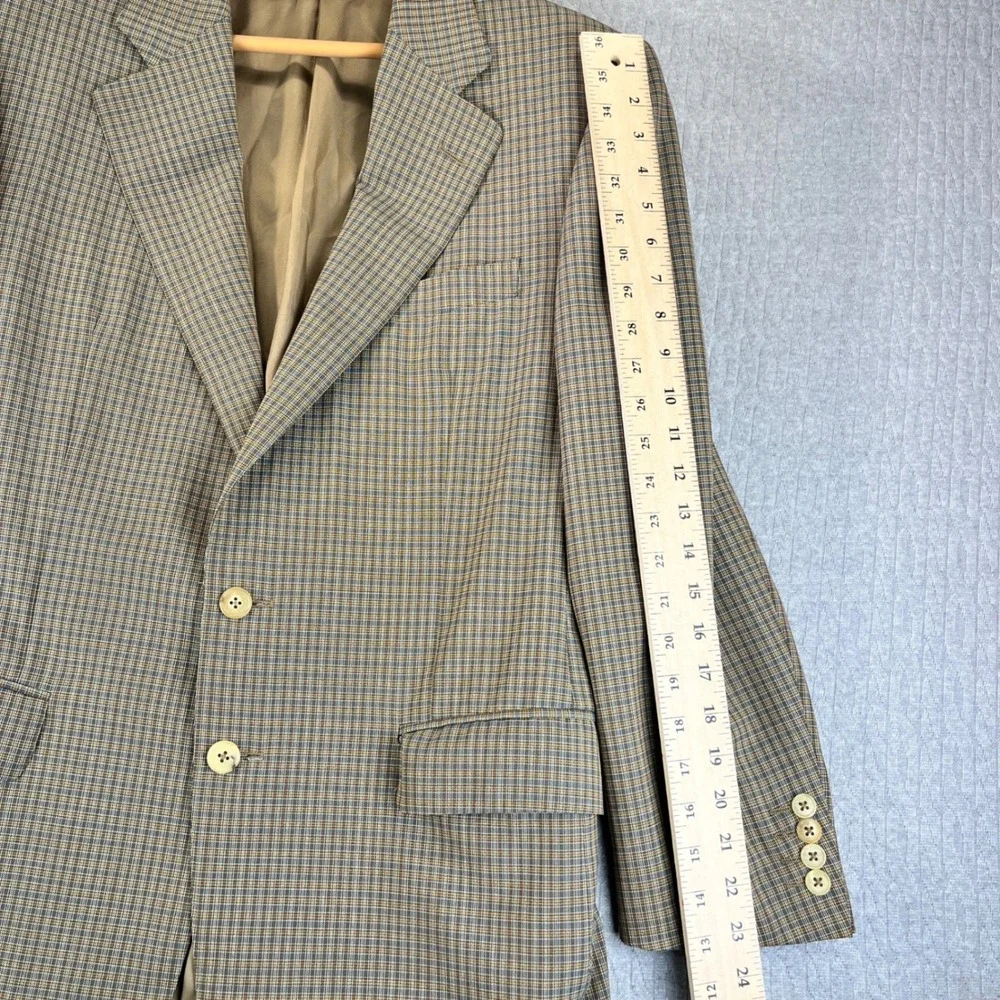 Ermenegildo Zegna High Performance Wool Blazer Men 41 Plaid‎ Check Sport Coat